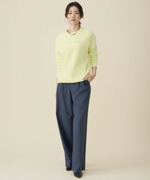 S size ONWARD(小さいサイズ) / エスサイズオンワード その他パンツ | 【セットアップ対応】ソフトリネンダンガリーワイド パンツ | 詳細1