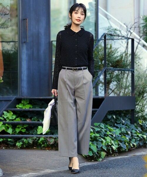 S size ONWARD(小さいサイズ) / エスサイズオンワード その他パンツ | 褒めらレディストレッチ ワイドパンツ | 詳細1