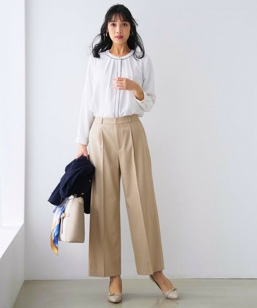 S size ONWARD(小さいサイズ) / エスサイズオンワード その他パンツ | 褒めらレディストレッチ ワイドパンツ | 詳細13