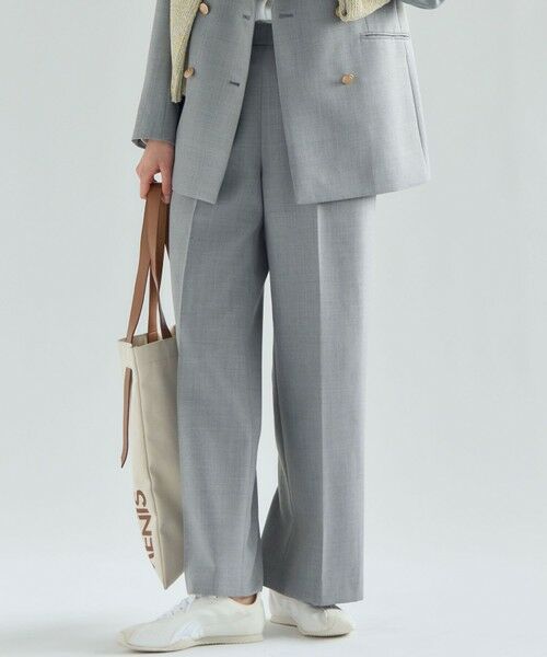 S size ONWARD(小さいサイズ) / エスサイズオンワード その他パンツ | TWギャバジン ワイドパンツ（ライトグレー系）