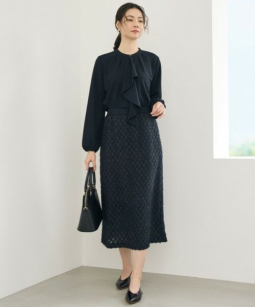 S size ONWARD(小さいサイズ) / エスサイズオンワード ミニ・ひざ丈スカート | 【セットアップ対応】ワッシャーカットジャカード スカート | 詳細13