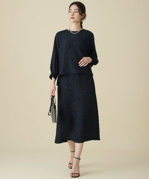 S size ONWARD(小さいサイズ) / エスサイズオンワード ミニ・ひざ丈スカート | 【セットアップ対応】ワッシャーカットジャカード スカート | 詳細15