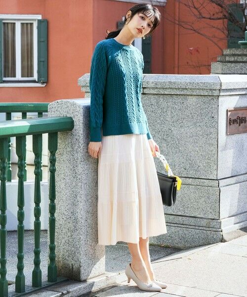 S size ONWARD(小さいサイズ) / エスサイズオンワード ロング・マキシ丈スカート | プリーツ切替 スカート | 詳細3