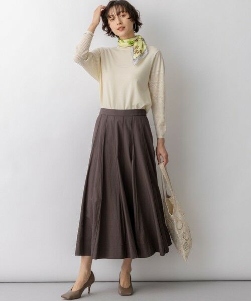 S size ONWARD(小さいサイズ) / エスサイズオンワード ミニ・ひざ丈スカート | 【FUDGE掲載】マットライトタフタ フレアスカート | 詳細10