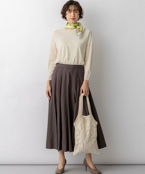 S size ONWARD(小さいサイズ) / エスサイズオンワード ミニ・ひざ丈スカート | 【FUDGE掲載】マットライトタフタ フレアスカート | 詳細9