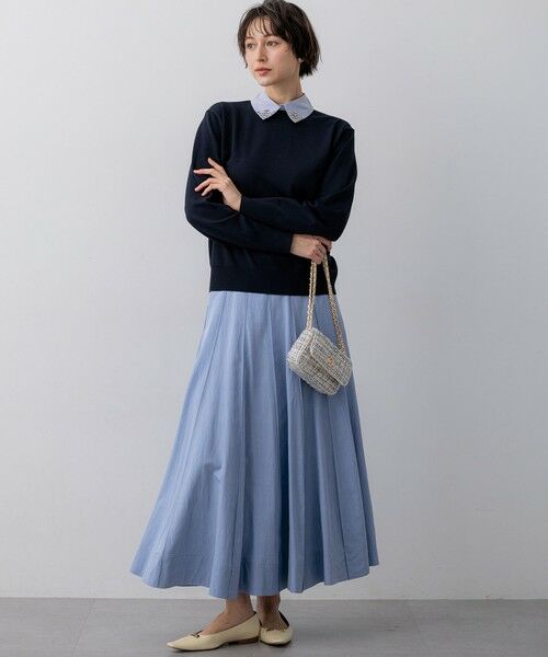 S size ONWARD(小さいサイズ) / エスサイズオンワード ミニ・ひざ丈スカート | 【FUDGE掲載】マットライトタフタ フレアスカート | 詳細29