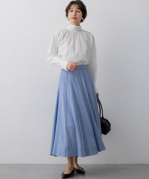 S size ONWARD(小さいサイズ) / エスサイズオンワード ミニ・ひざ丈スカート | 【FUDGE掲載】マットライトタフタ フレアスカート | 詳細23