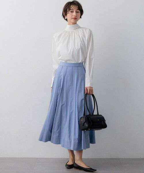 S size ONWARD(小さいサイズ) / エスサイズオンワード ミニ・ひざ丈スカート | 【FUDGE掲載】マットライトタフタ フレアスカート | 詳細24