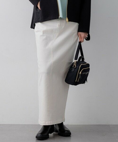 S size ONWARD(小さいサイズ) / エスサイズオンワード デニムスカート | 23区DENIM Iライン デニムスカート（ホワイト系）