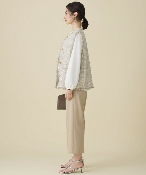 S size ONWARD(小さいサイズ) / エスサイズオンワード ベスト | ファンシーノットツイード ジレ | 詳細2