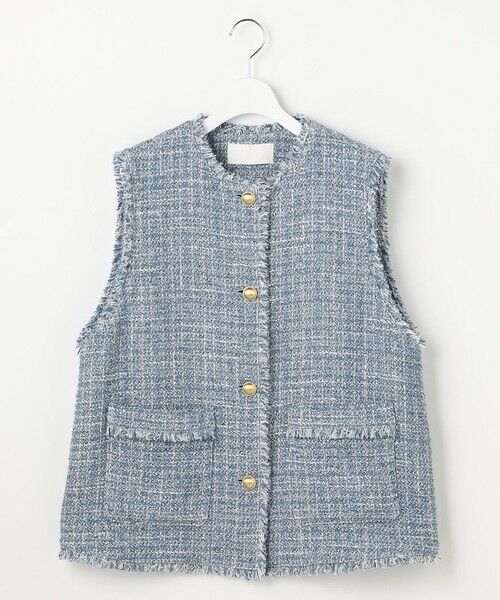 S size ONWARD(小さいサイズ) / エスサイズオンワード ベスト | ファンシーノットツイード ジレ | 詳細6
