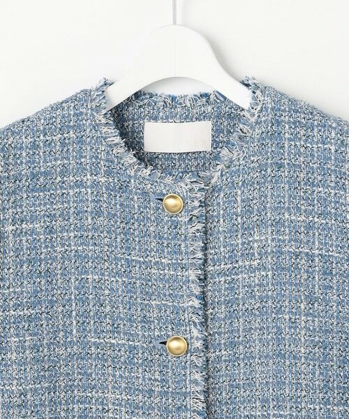 S size ONWARD(小さいサイズ) / エスサイズオンワード ベスト | ファンシーノットツイード ジレ | 詳細7