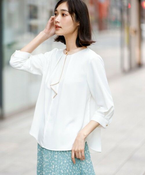 S size ONWARD(小さいサイズ) / エスサイズオンワード シャツ・ブラウス | ボウタイツイル ブラウス | 詳細2