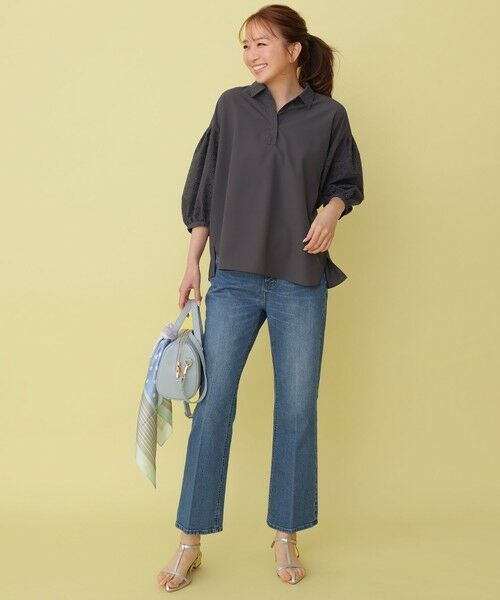 S size ONWARD(小さいサイズ) / エスサイズオンワード シャツ・ブラウス | レースパフスリーブ シャツ | 詳細4