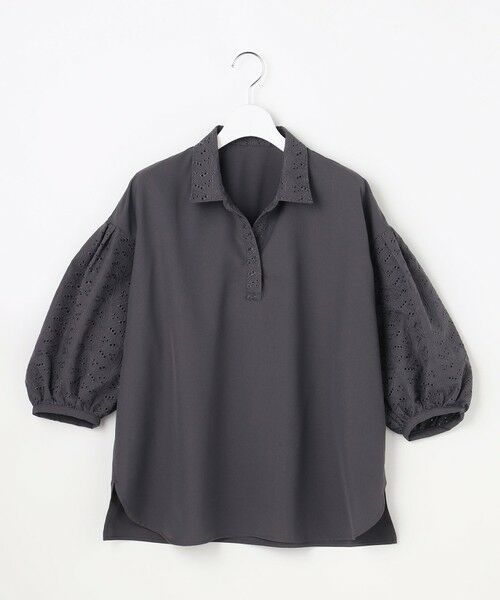 S size ONWARD(小さいサイズ) / エスサイズオンワード シャツ・ブラウス | レースパフスリーブ シャツ | 詳細5