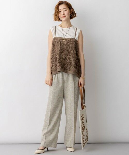 S size ONWARD(小さいサイズ) / エスサイズオンワード シャツ・ブラウス | リボンエンブロイダリー キャミソール | 詳細10