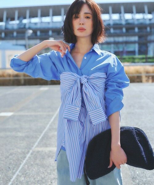 S size ONWARD(小さいサイズ) / エスサイズオンワード シャツ・ブラウス | 【Oggi掲載・見上愛さん着用】CANCLINI シャーティング ルーズフィットシャツ | 詳細8