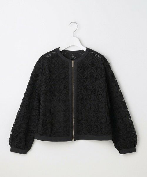 S size ONWARD(小さいサイズ) / エスサイズオンワード ブルゾン | 【SHIHOさん着用・展示会人気No.1・こだわり素材】テープエンブロイダリー ブルゾン | 詳細21