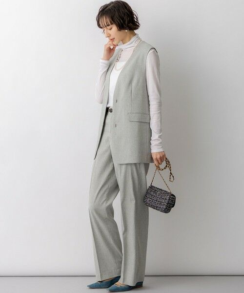 S size ONWARD(小さいサイズ) / エスサイズオンワード その他アウター | アイアスマットストレッチ ノーカラージレ | 詳細3