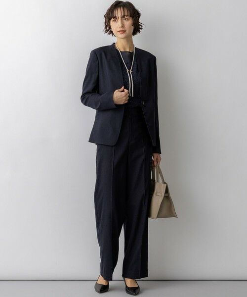 S size ONWARD(小さいサイズ) / エスサイズオンワード その他アウター | アイアスマットストレッチ ノーカラージャケット | 詳細6