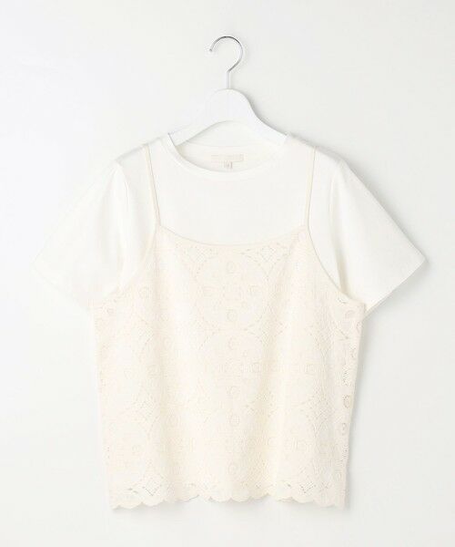 S size ONWARD(小さいサイズ) / エスサイズオンワード カットソー | 【2点SET】レースコンビ Tシャツ | 詳細4