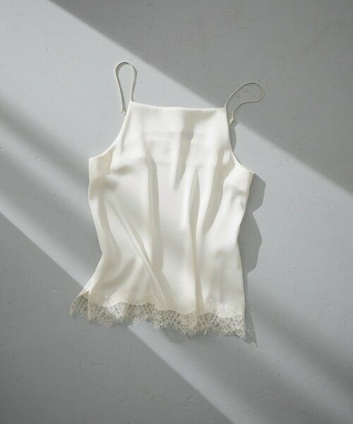 S size ONWARD(小さいサイズ) / エスサイズオンワード キャミソール・チューブトップ | サテンレースキャミソール | 詳細6