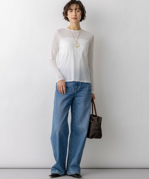 S size ONWARD(小さいサイズ) / エスサイズオンワード カットソー | 【見上愛さん着用】シアーフライス レイヤード ロンTEE | 詳細10