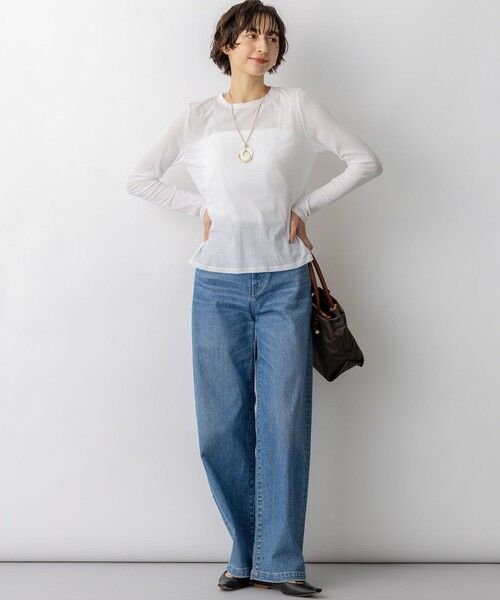 S size ONWARD(小さいサイズ) / エスサイズオンワード カットソー | 【見上愛さん着用】シアーフライス レイヤード ロンTEE | 詳細11