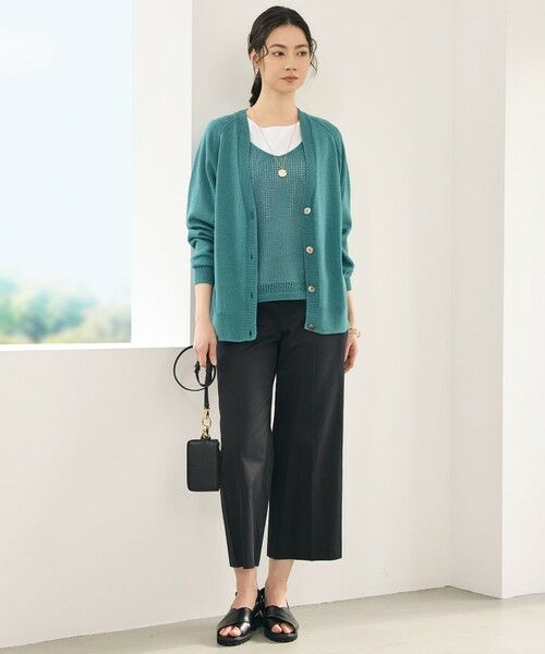 S size ONWARD(小さいサイズ) / エスサイズオンワード カーディガン・ボレロ | 【アンサンブル対応】ペーパーコットンニット カーディガン | 詳細7