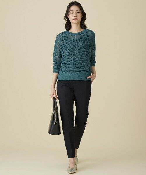 S size ONWARD(小さいサイズ) / エスサイズオンワード ニット・セーター | 【SHIHOさん着用】リネンミドルゲージメッシュ ニット | 詳細13