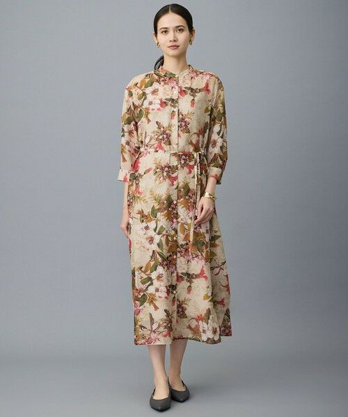 S size ONWARD(小さいサイズ) / エスサイズオンワード ミニ丈・ひざ丈ワンピース | 【SHIHOさん着用】ボタニカルプリント ワンピース | 詳細2