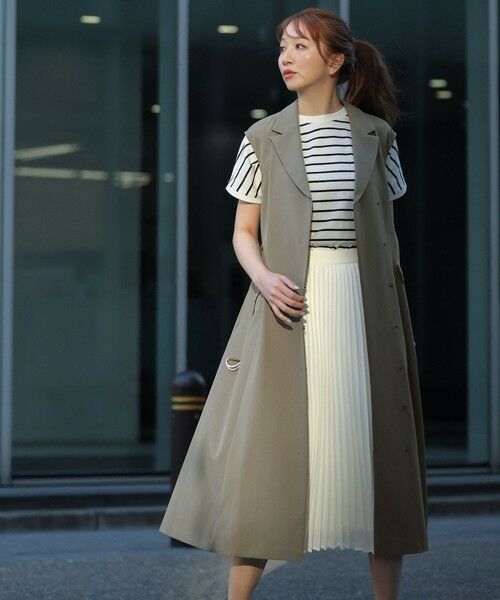 S size ONWARD(小さいサイズ) / エスサイズオンワード ロング・マキシ丈ワンピース | 【2WAY】テーラードジレ ワンピース | 詳細14