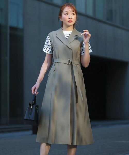 S size ONWARD(小さいサイズ) / エスサイズオンワード ロング・マキシ丈ワンピース | 【2WAY】テーラードジレ ワンピース | 詳細15