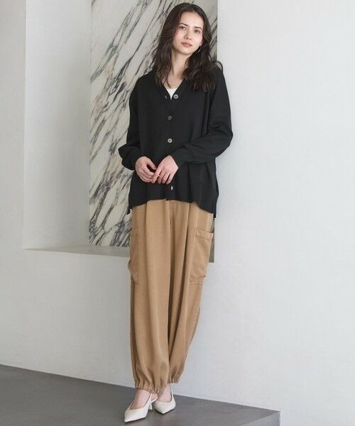 S size ONWARD(小さいサイズ) / エスサイズオンワード その他パンツ | 【SLOW/一部店舗限定】ガーメントツイル ワイドタック パンツ | 詳細1