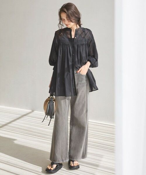 S size ONWARD(小さいサイズ) / エスサイズオンワード デニムパンツ | 【SLOW/一部店舗限定】ワイドシルエット デニム パンツ | 詳細1