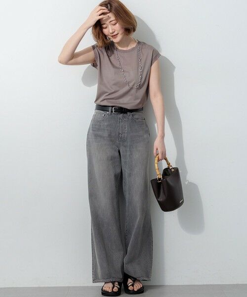 S size ONWARD(小さいサイズ) / エスサイズオンワード デニムパンツ | 【SLOW/一部店舗限定】ワイドシルエット デニム パンツ | 詳細3