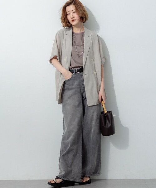 S size ONWARD(小さいサイズ) / エスサイズオンワード デニムパンツ | 【SLOW/一部店舗限定】ワイドシルエット デニム パンツ | 詳細4