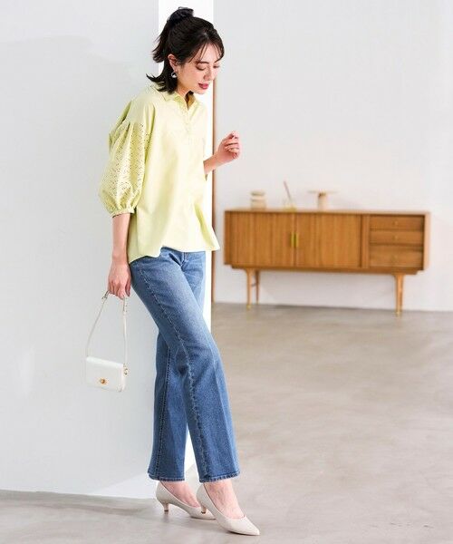 S size ONWARD(小さいサイズ) / エスサイズオンワード デニムパンツ | センタープレスセミフレア デニム | 詳細10