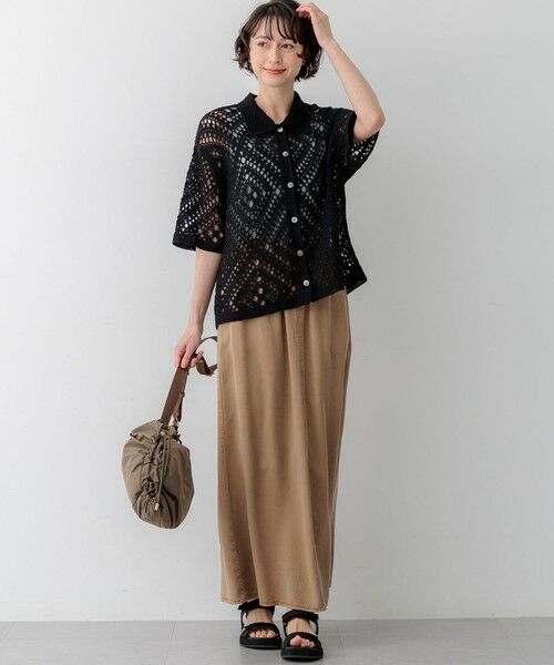 S size ONWARD(小さいサイズ) / エスサイズオンワード ミニ・ひざ丈スカート | 【SLOW/一部店舗限定】ガーメントツイル セミフレア スカート | 詳細3