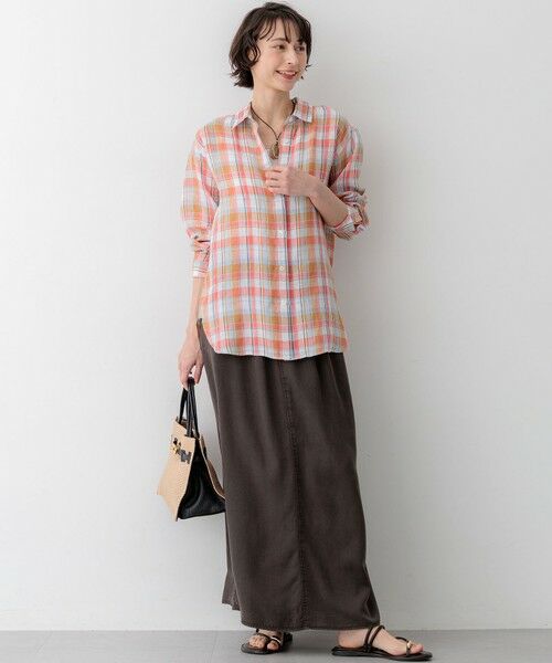 S size ONWARD(小さいサイズ) / エスサイズオンワード ミニ・ひざ丈スカート | 【SLOW/一部店舗限定】ガーメントツイル セミフレア スカート | 詳細16