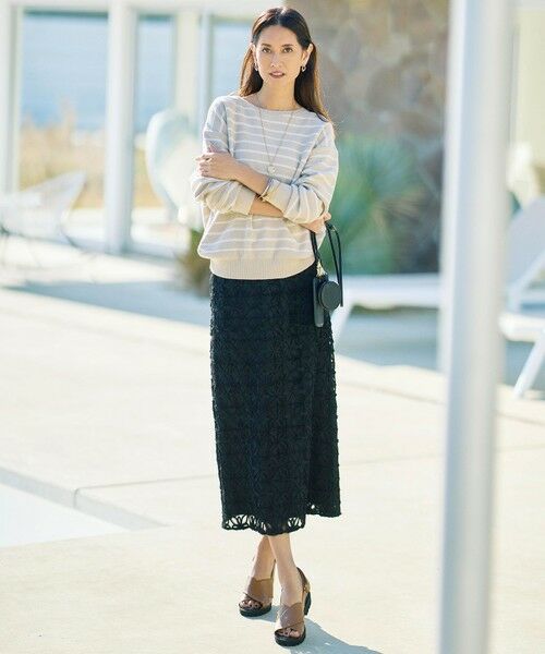 S size ONWARD(小さいサイズ) / エスサイズオンワード ミニ・ひざ丈スカート | 【カタログ掲載】テープエンブロイダリー スカート | 詳細19