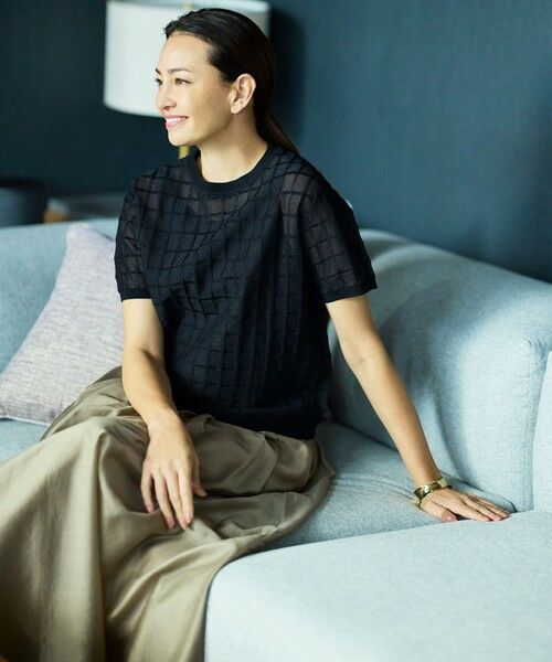 S size ONWARD(小さいサイズ) / エスサイズオンワード ミニ・ひざ丈スカート | 【カタログ掲載・セットアップ対応】エアリーローンプレーン スカート | 詳細1