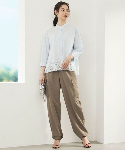 S size ONWARD(小さいサイズ) / エスサイズオンワード シャツ・ブラウス | エンブロイダリーブロードバンドカラー ブラウス | 詳細14