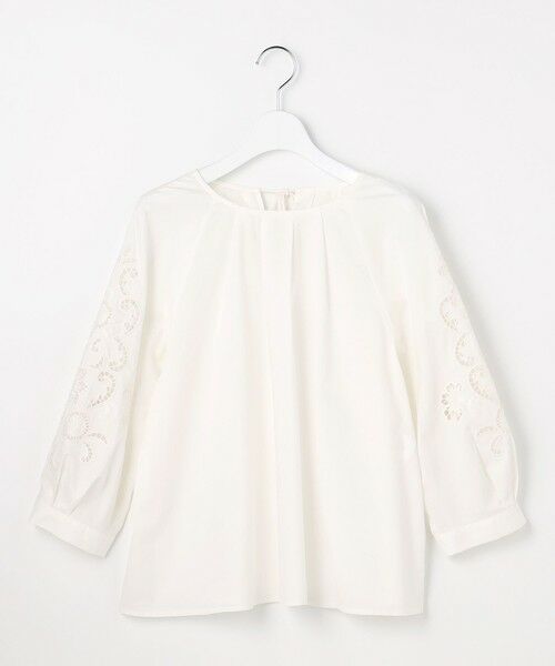 S size ONWARD(小さいサイズ) / エスサイズオンワード シャツ・ブラウス | 【SHIHOさん着用】エンブロイダリーブロードパフスリーブ ブラウス | 詳細3