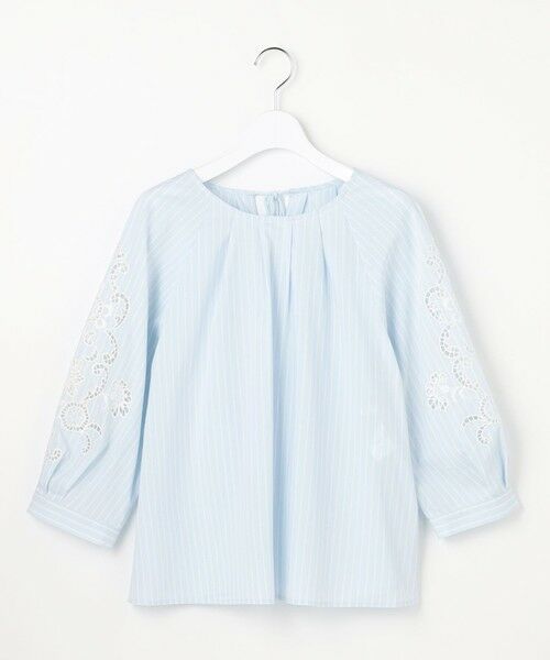 S size ONWARD(小さいサイズ) / エスサイズオンワード シャツ・ブラウス | 【SHIHOさん着用】エンブロイダリーブロードパフスリーブ ブラウス | 詳細12