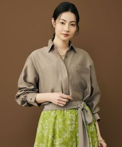 S size ONWARD(小さいサイズ) / エスサイズオンワード シャツ・ブラウス | 【カタログ掲載・羽織りとしても】シャイニーオーガンジーシアー シャツ