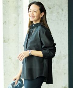 S size ONWARD(小さいサイズ) / エスサイズオンワード シャツ・ブラウス | 【カタログ掲載・羽織りとしても】シャイニーオーガンジーシアー シャツ