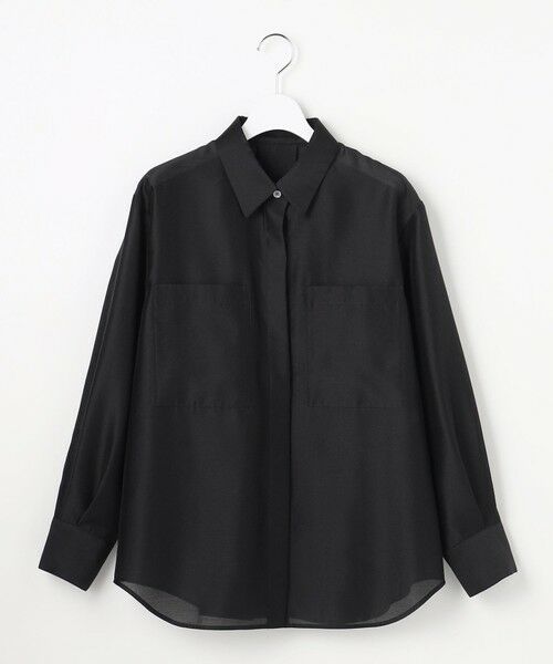 S size ONWARD(小さいサイズ) / エスサイズオンワード シャツ・ブラウス | 【カタログ掲載・羽織りとしても】シャイニーオーガンジーシアー シャツ | 詳細15