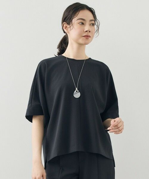 S size ONWARD(小さいサイズ) / エスサイズオンワード シャツ・ブラウス | 【セットアップ対応】テクスチャードスーツ ブラウス（ブラック）