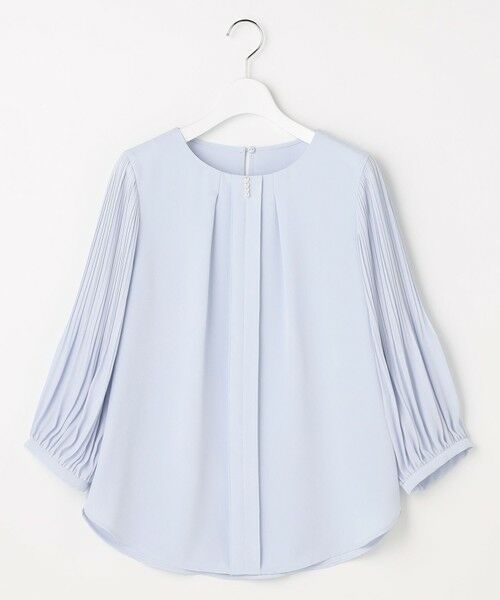 S size ONWARD(小さいサイズ) / エスサイズオンワード シャツ・ブラウス | プリーツスリーブ ブラウス（ライトブルー）